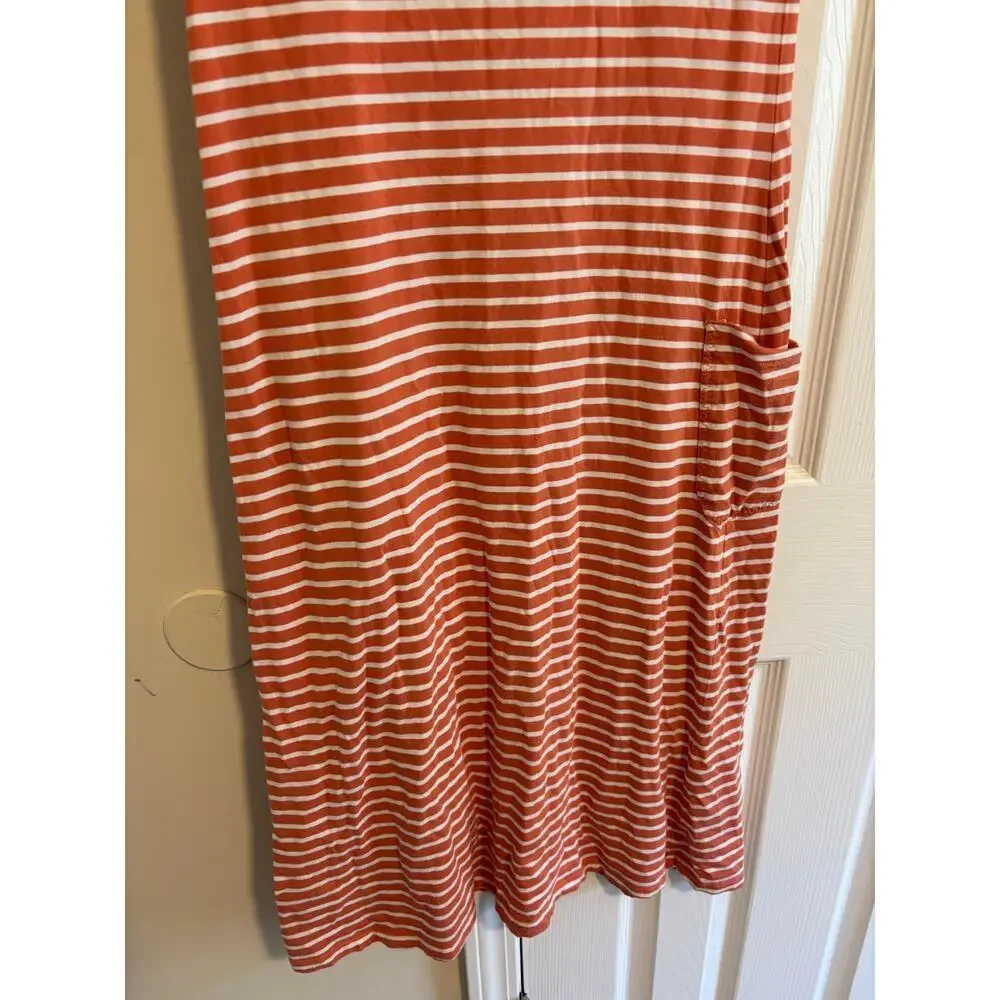 Toad & Co Muse dress sz small in salmon coral balanced stripe - Picture 4 of 10